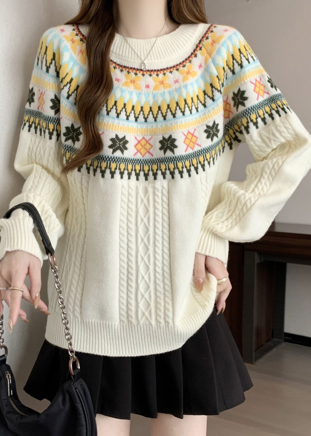 A Vintage Style Pullover with Delicate Timeless Details