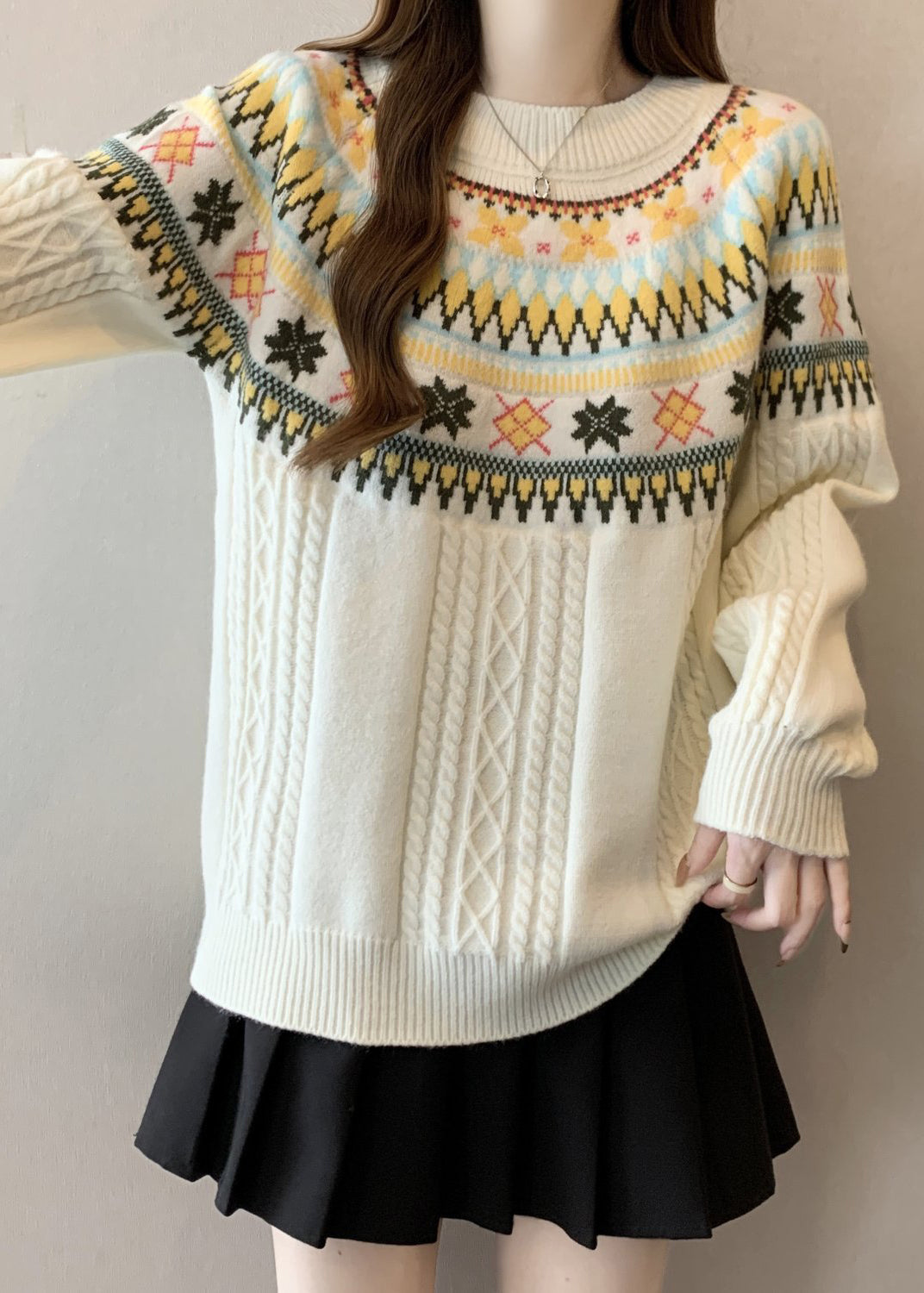 A Vintage Style Pullover with Delicate Timeless Details