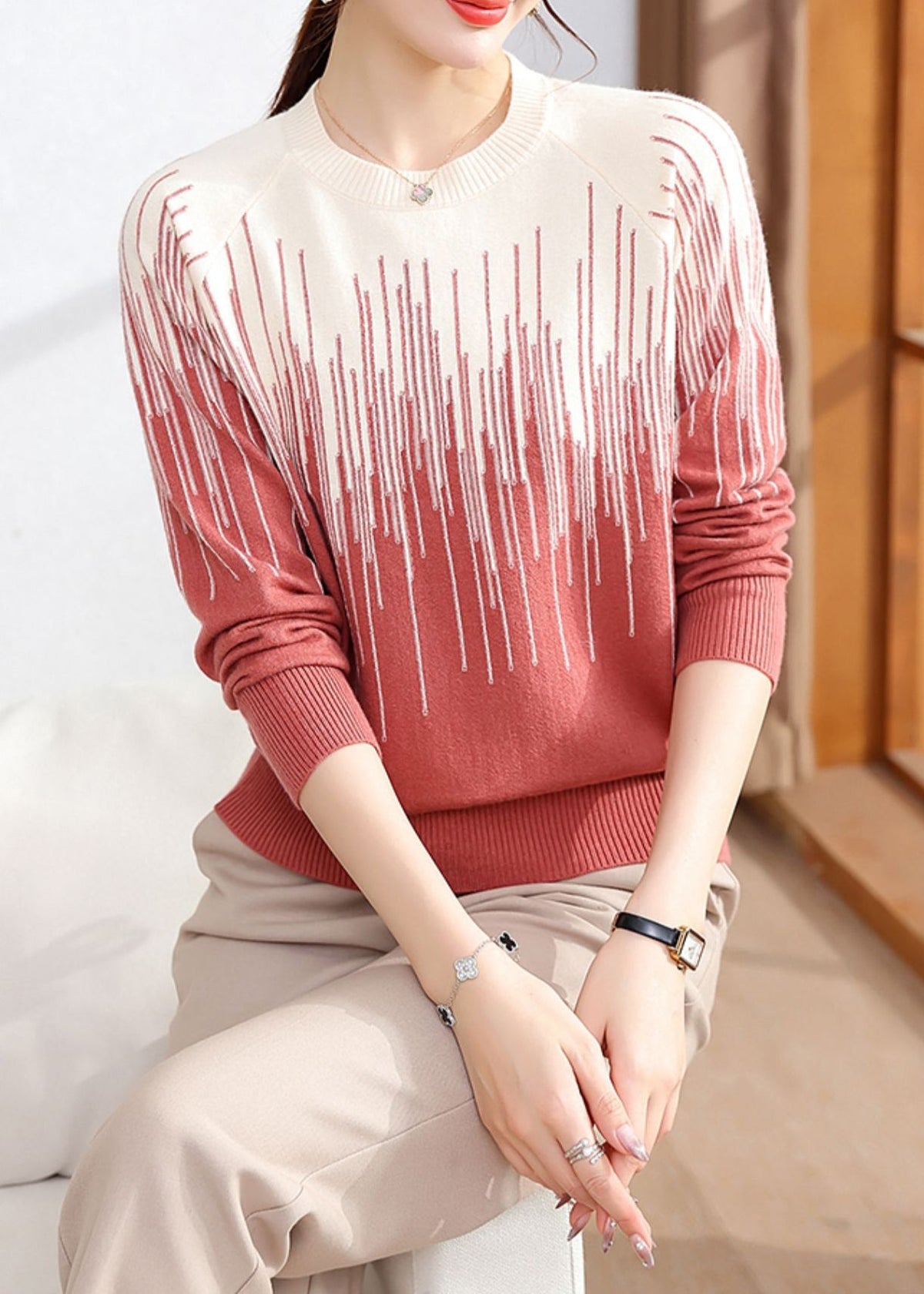 A Vintage Style Sweater with Delicate Timeless Details