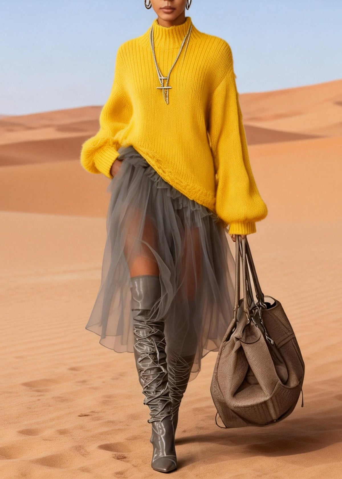 Well Tailored Sweater with a Graceful Silhouette