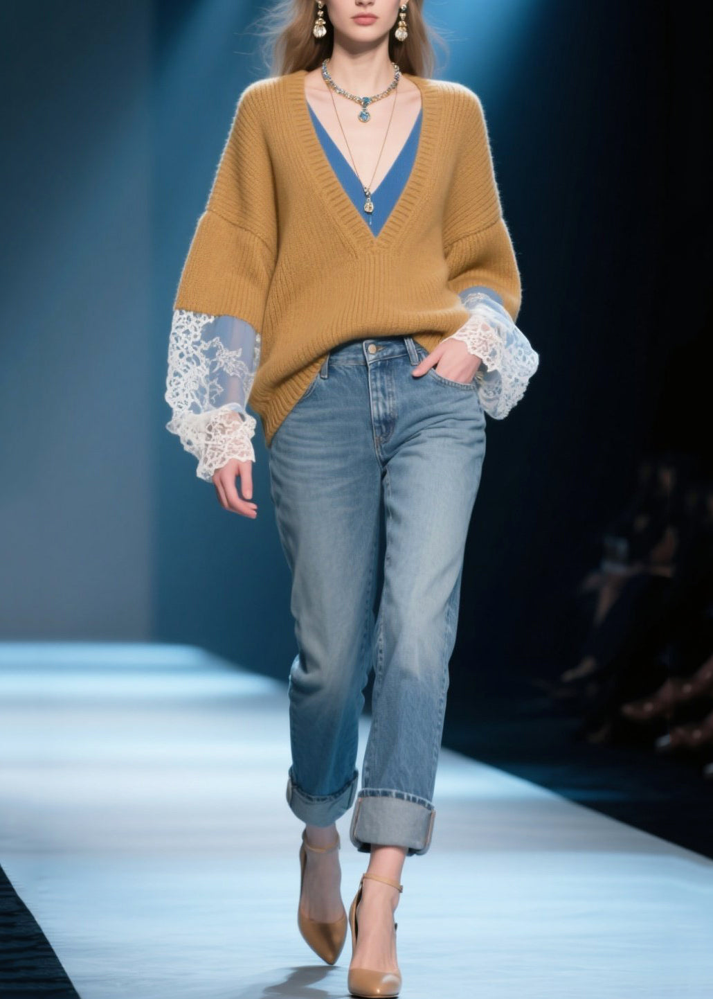 Well Tailored Sweater with a Graceful Silhouette