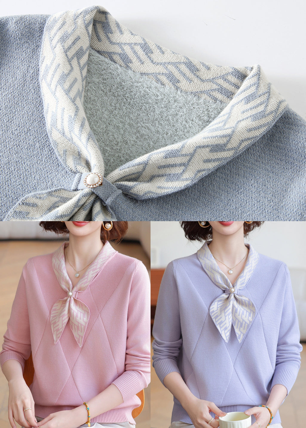 Well Tailored Pullover with a Graceful Silhouette