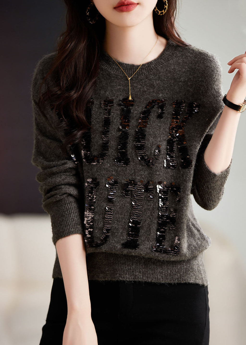 A Vintage Style Sweater with Delicate Timeless Details