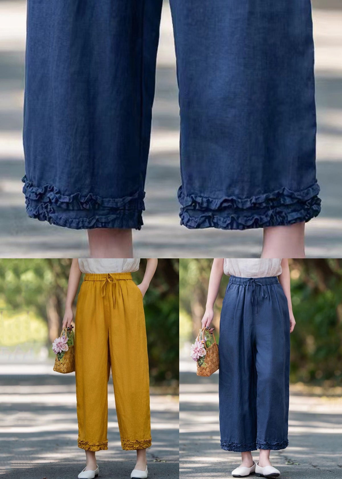A Vintage Style Pants with Delicate Timeless Details