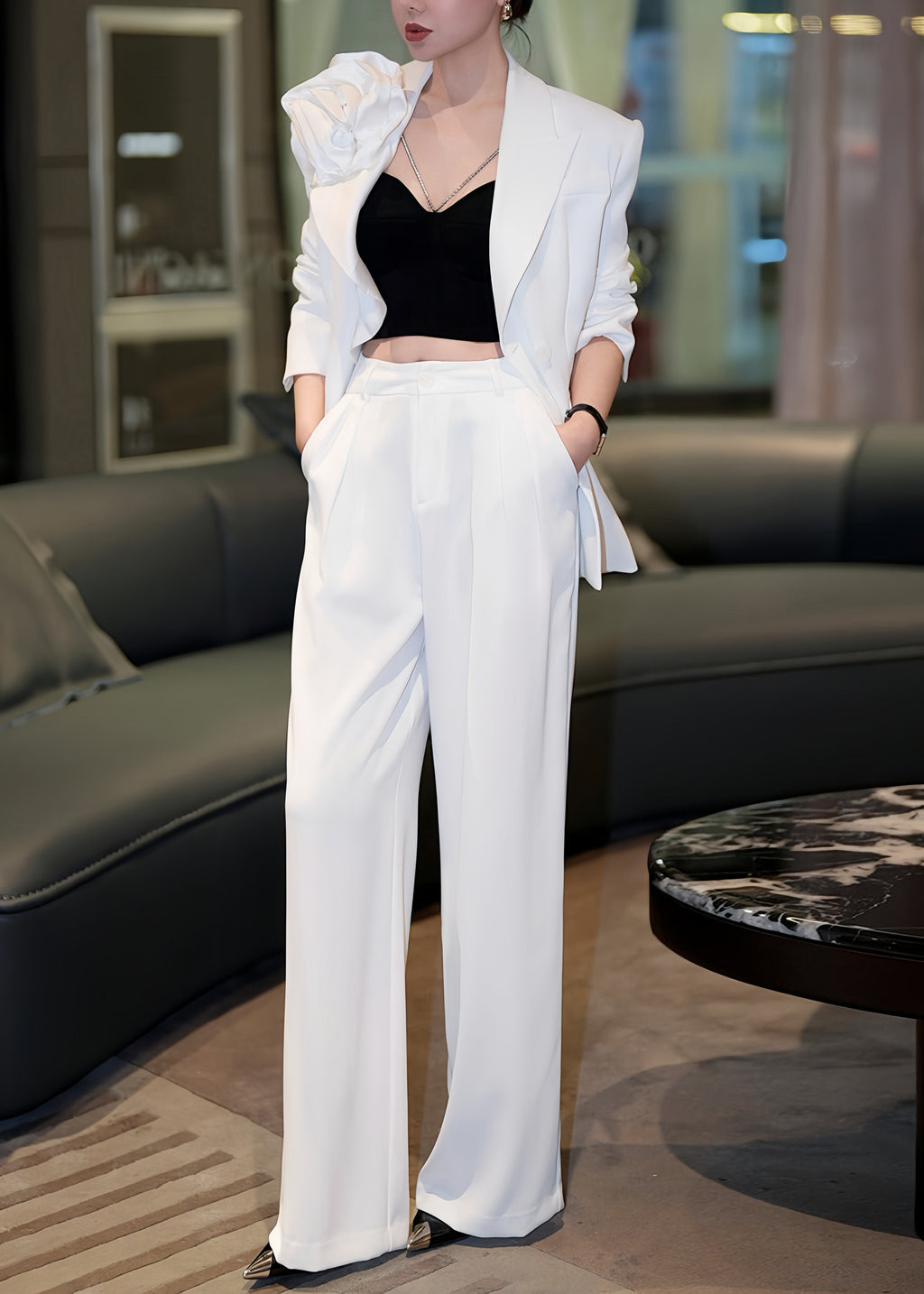 A Vintage Style Pants with Delicate Timeless Details
