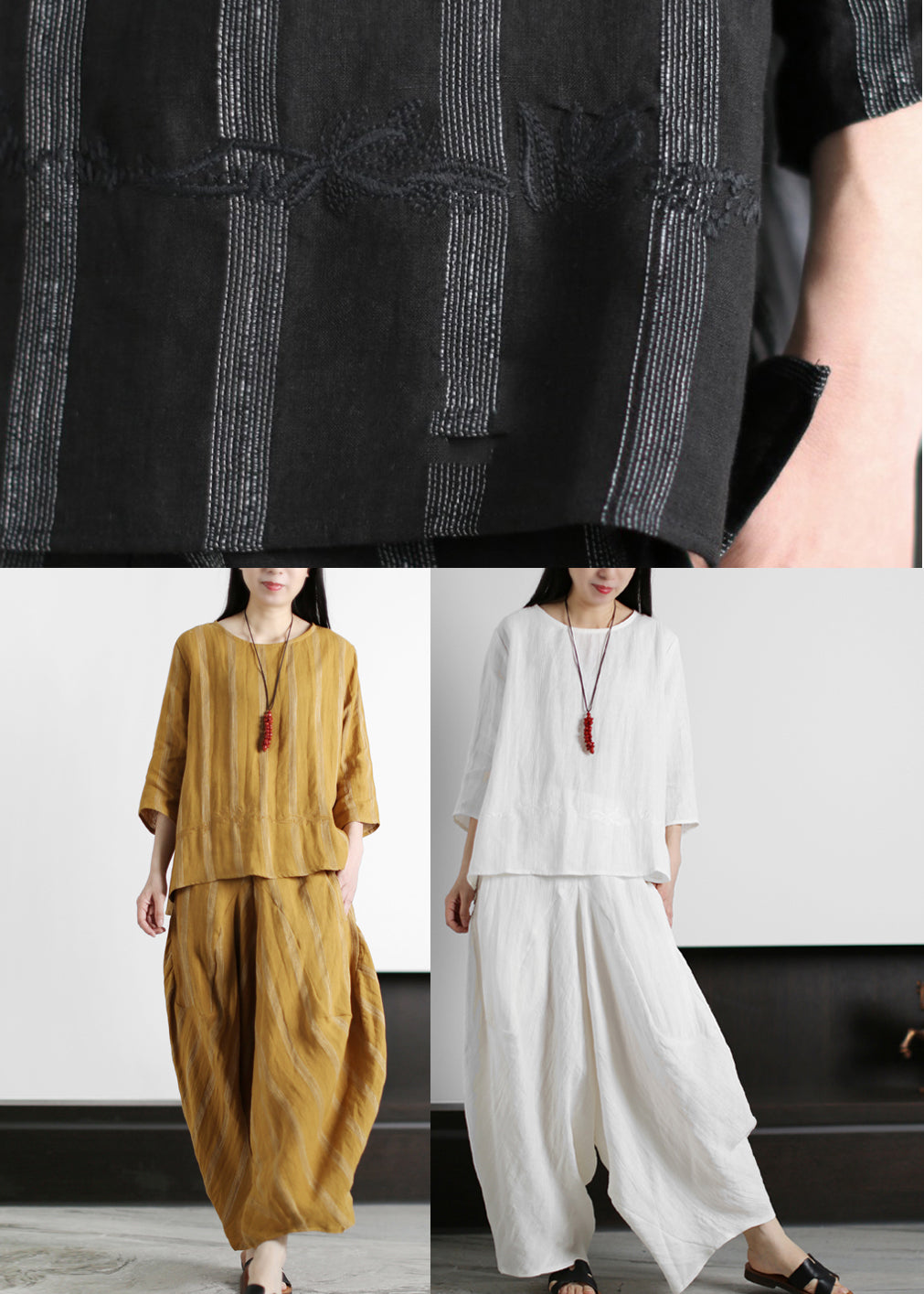 A Vintage Style Pants with Delicate Timeless Details
