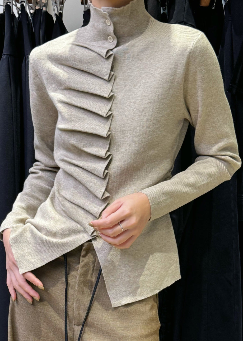 A Vintage Style Sweater with Delicate Timeless Details