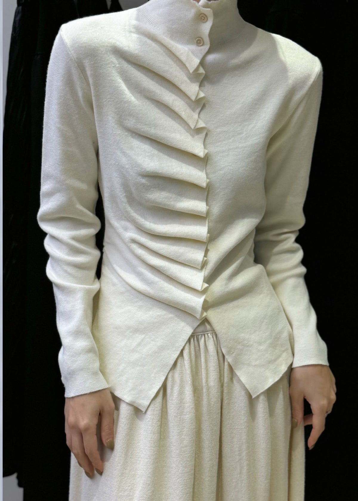 A Vintage Style Sweater with Delicate Timeless Details