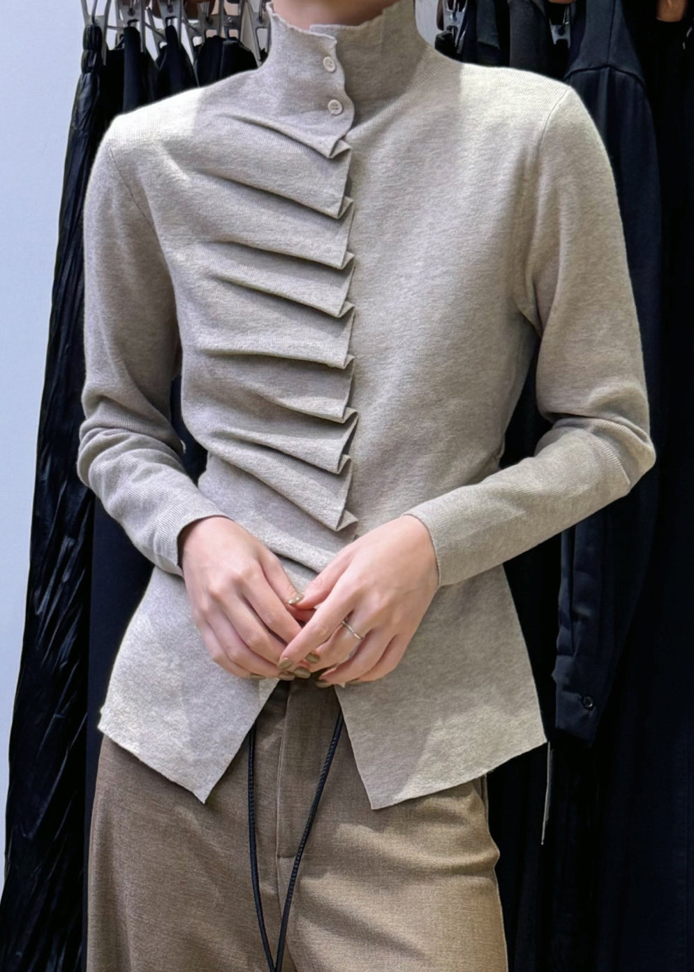 A Vintage Style Sweater with Delicate Timeless Details