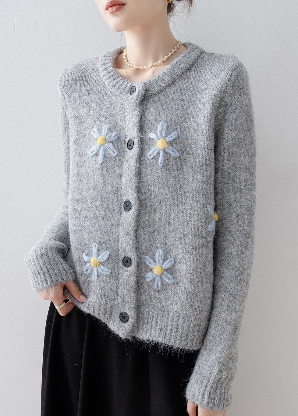 A Vintage Style Cardigan with Delicate Timeless Details