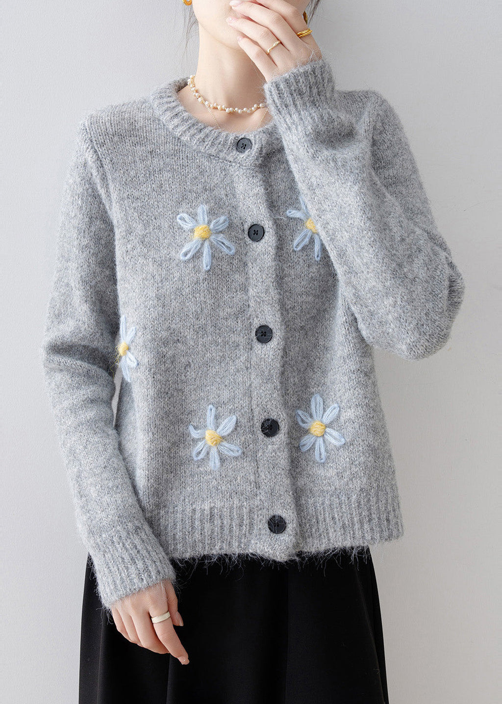 A Vintage Style Cardigan with Delicate Timeless Details