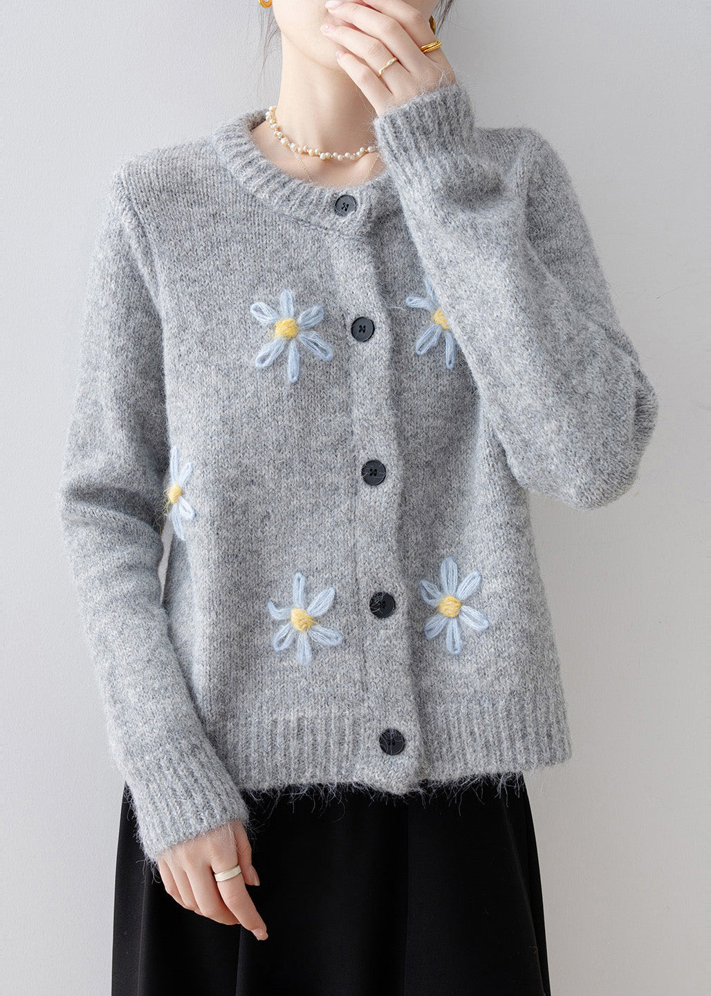 A Vintage Style Cardigan with Delicate Timeless Details