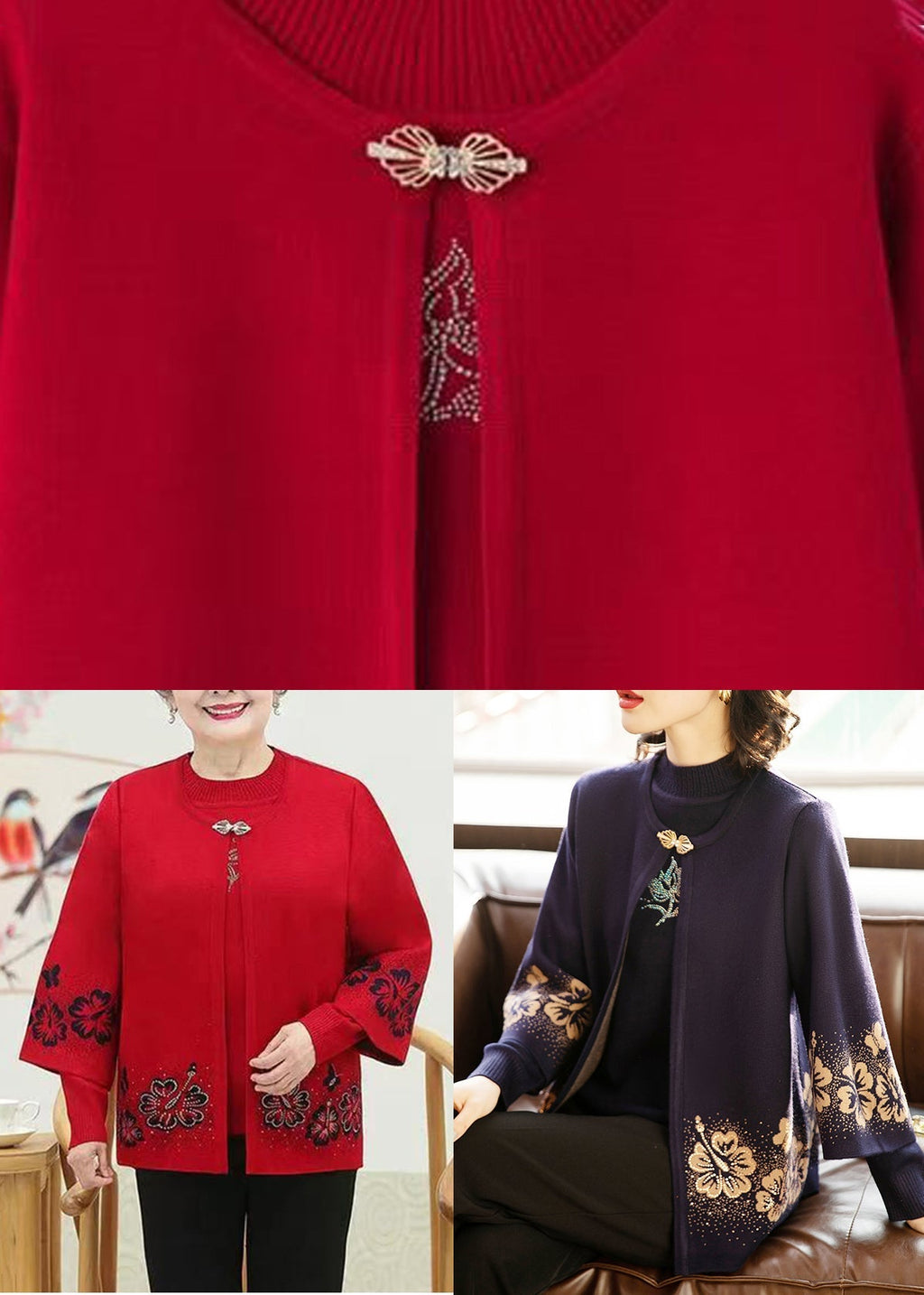 Classic Vintage Cardigan with a Flattering Fit